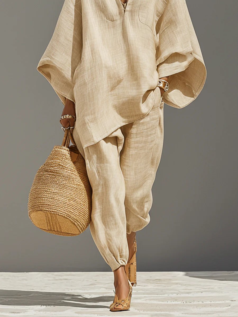 NORA | Relaxed set with an asymmetric hem