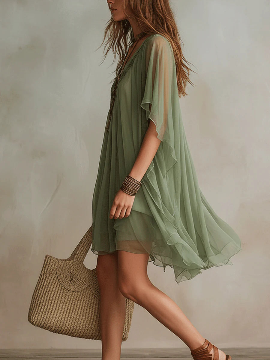 COLLEEN | Tiered mini dress