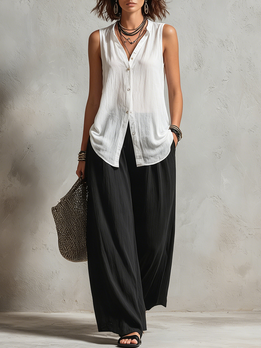 CAROLYN | Three piece with a flowing cardigan