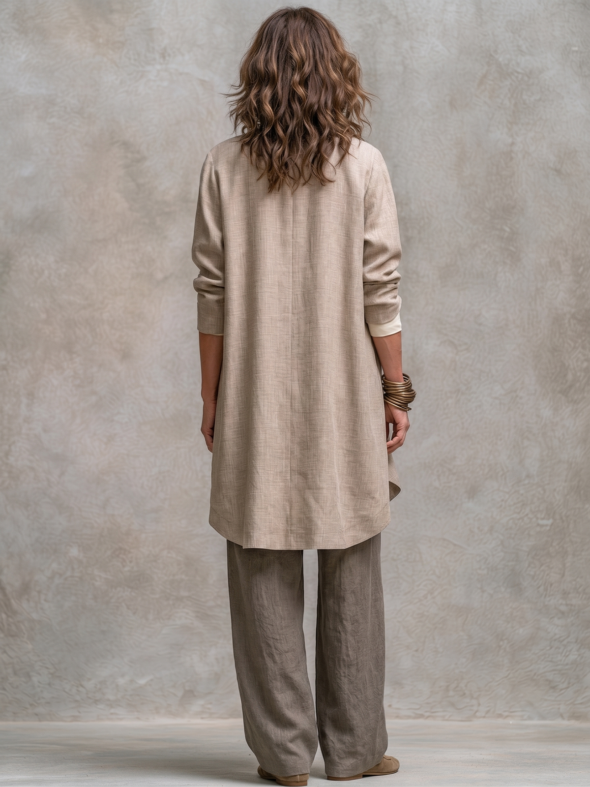 EDWINA | Three piece with a long open jacket