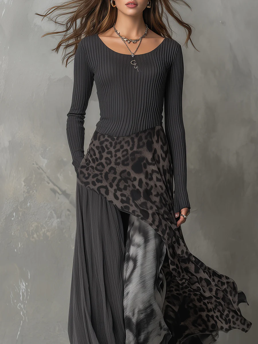 SUZANNE | Maxi dress with an irregular hemline