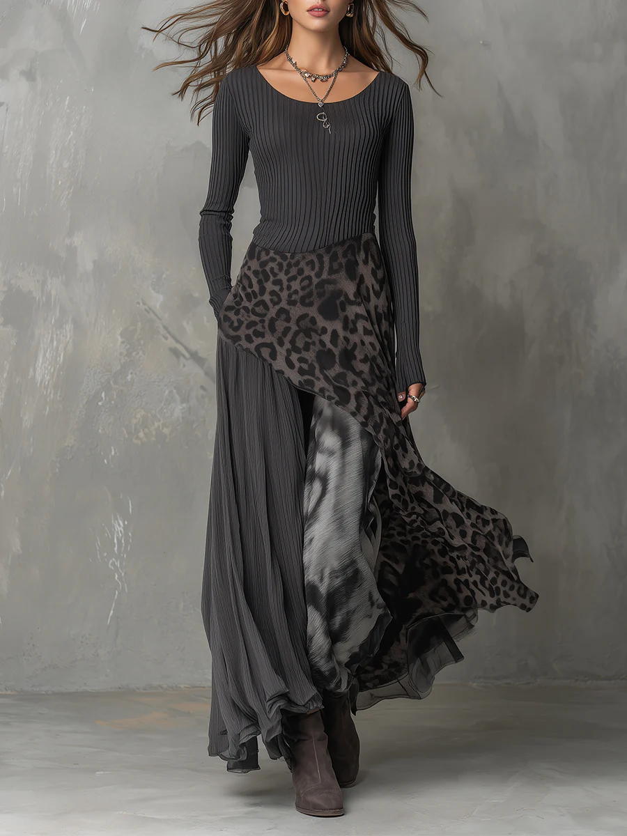SUZANNE | Maxi dress with an irregular hemline