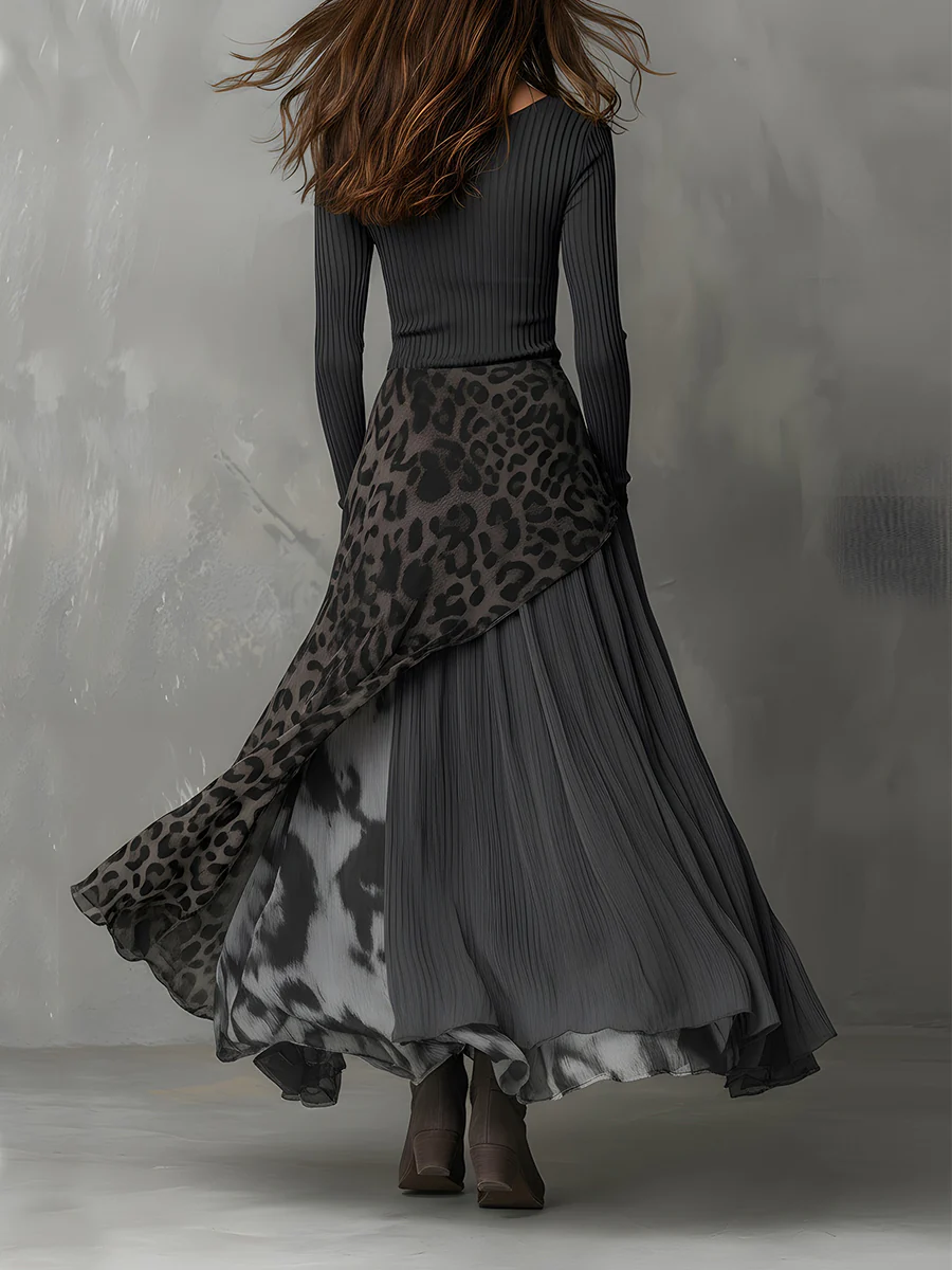 SUZANNE | Maxi dress with an irregular hemline