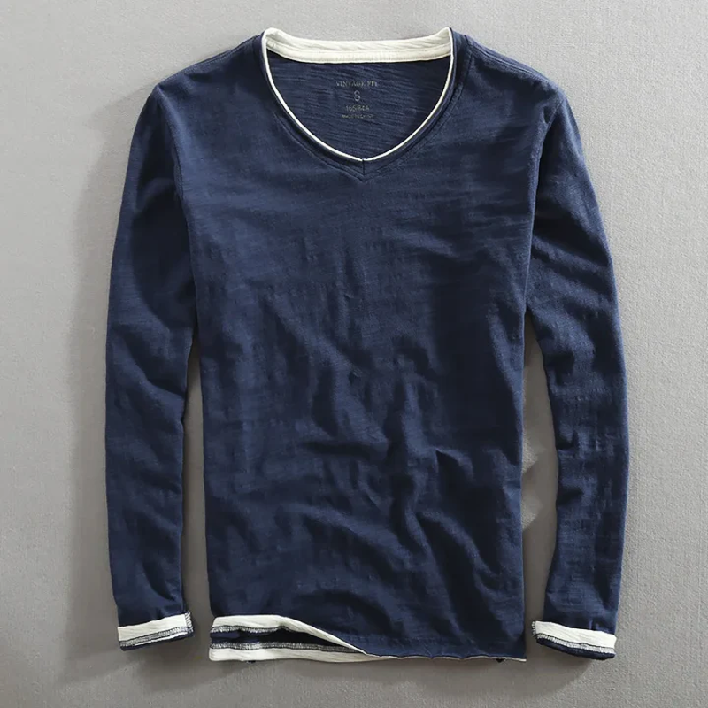AMELIA | Long sleeve V-neck shirt