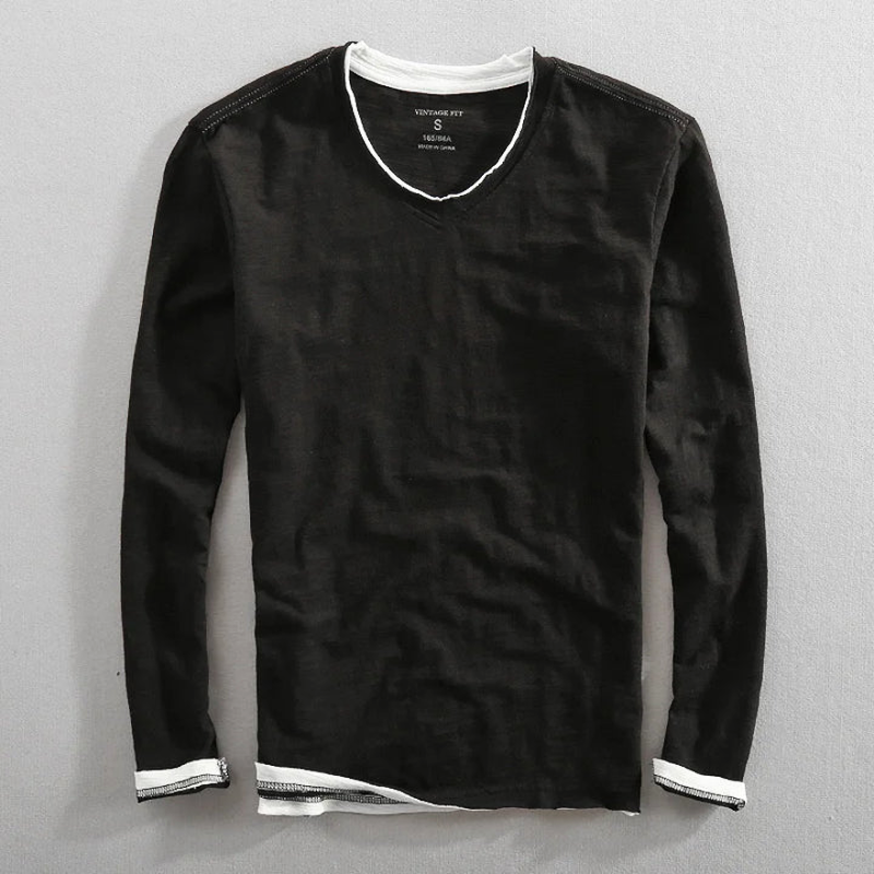 AMELIA | Long sleeve V-neck shirt