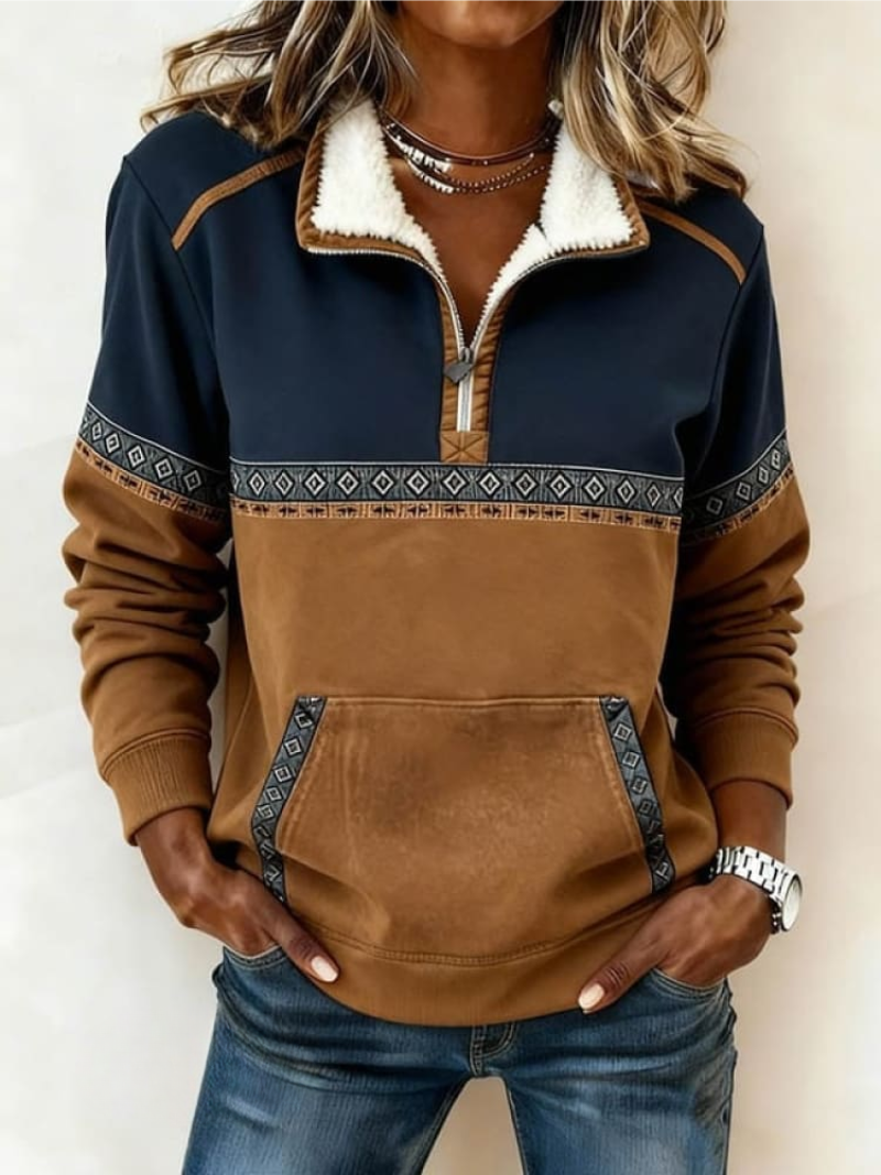 ROSALEEN | Half-zip, soft on the inside