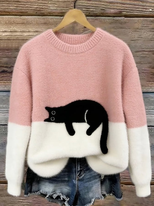 AILEEN | Oversized cat print sweatshirt