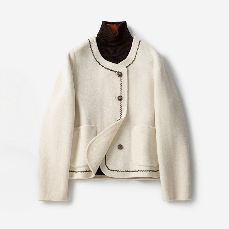 SOPHIA | Open front wool coat