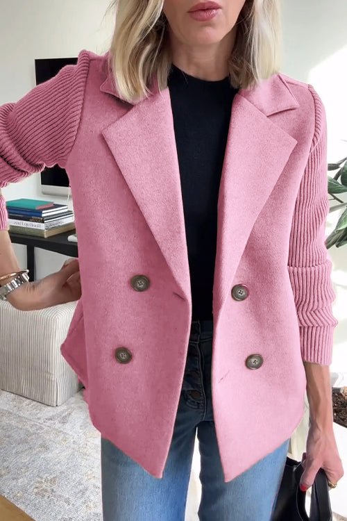 VIVIAN | Double-breasted knitted blazer