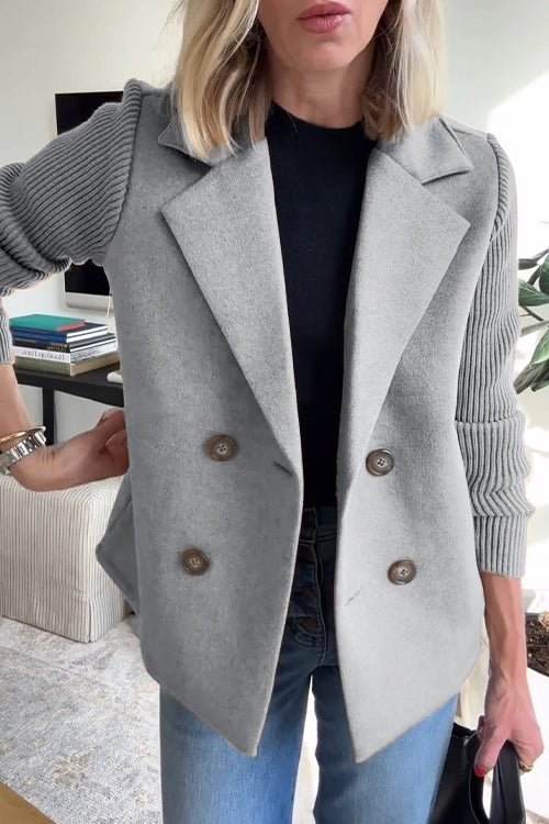 VIVIAN | Double-breasted knitted blazer