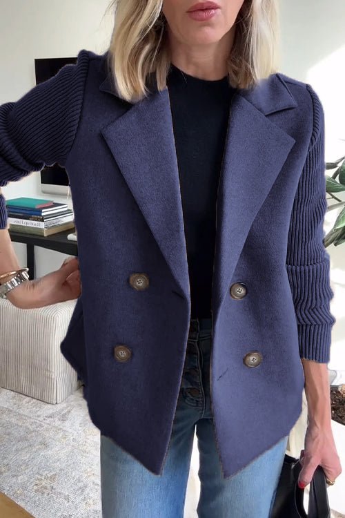VIVIAN | Double-breasted knitted blazer