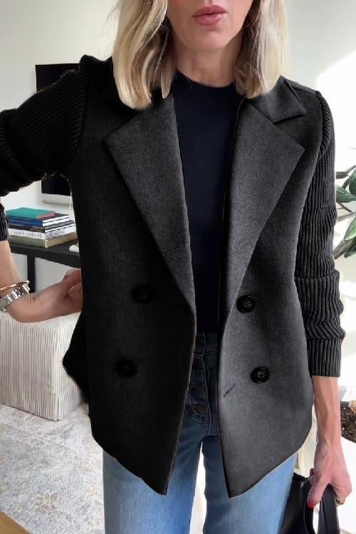 VIVIAN | Double-breasted knitted blazer