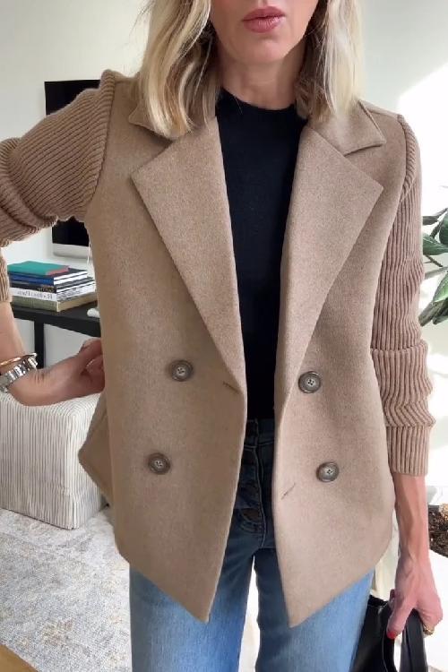 VIVIAN | Double-breasted knitted blazer