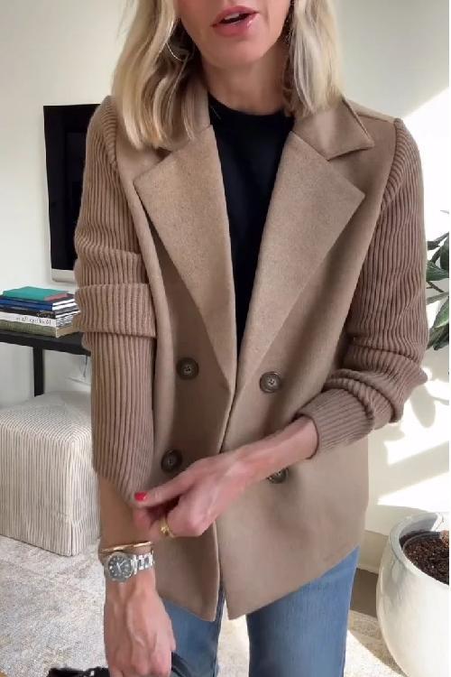 VIVIAN | Double-breasted knitted blazer