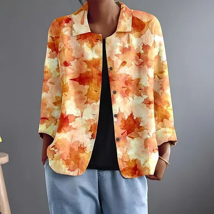 VIRGINIA | Watercolor leaves in amber