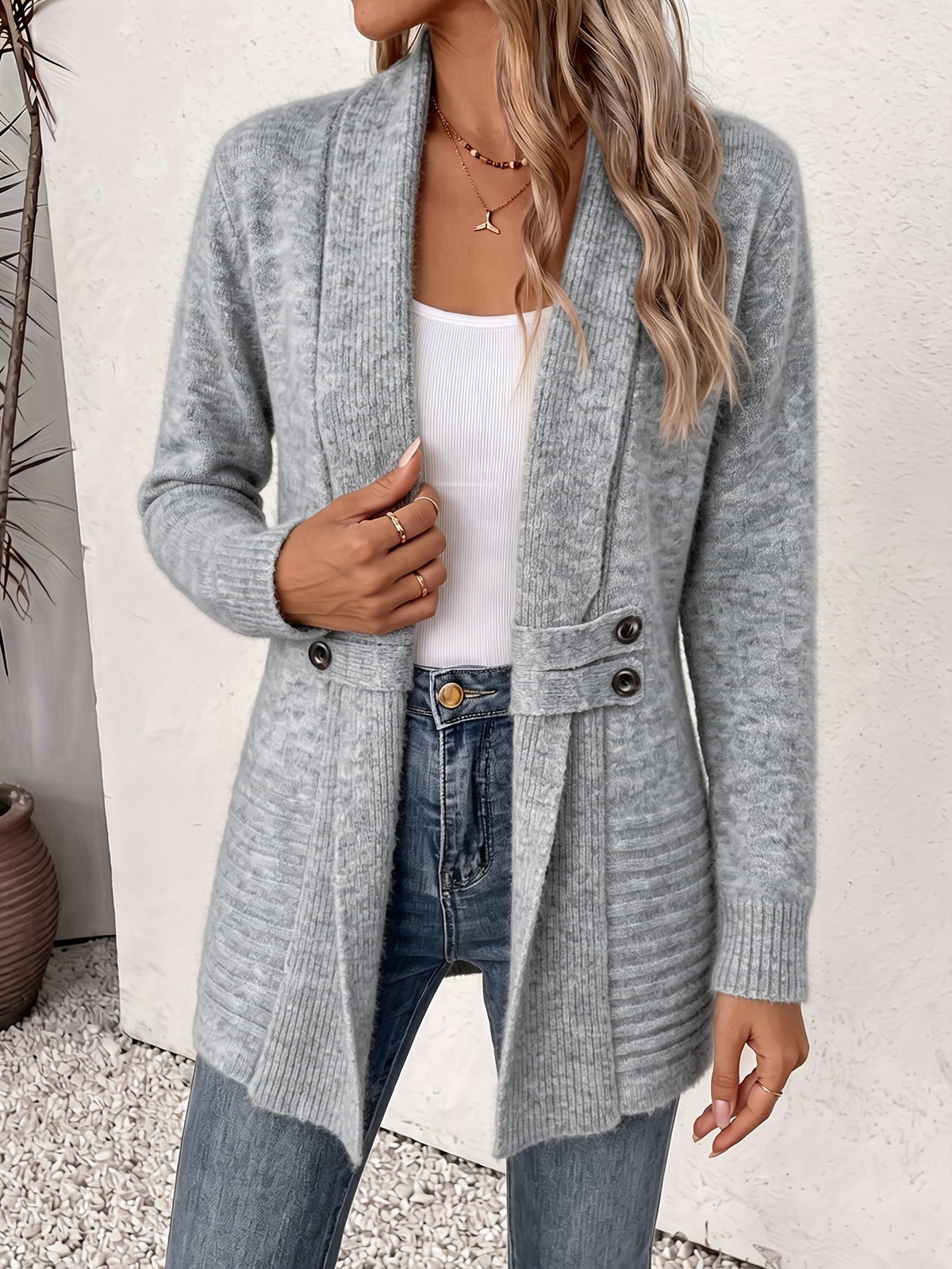AUGUSTA | Tailored open front cardigan