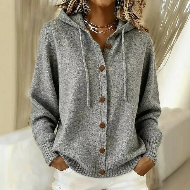 VIRGINIA | Hooded cardigan with room for layers