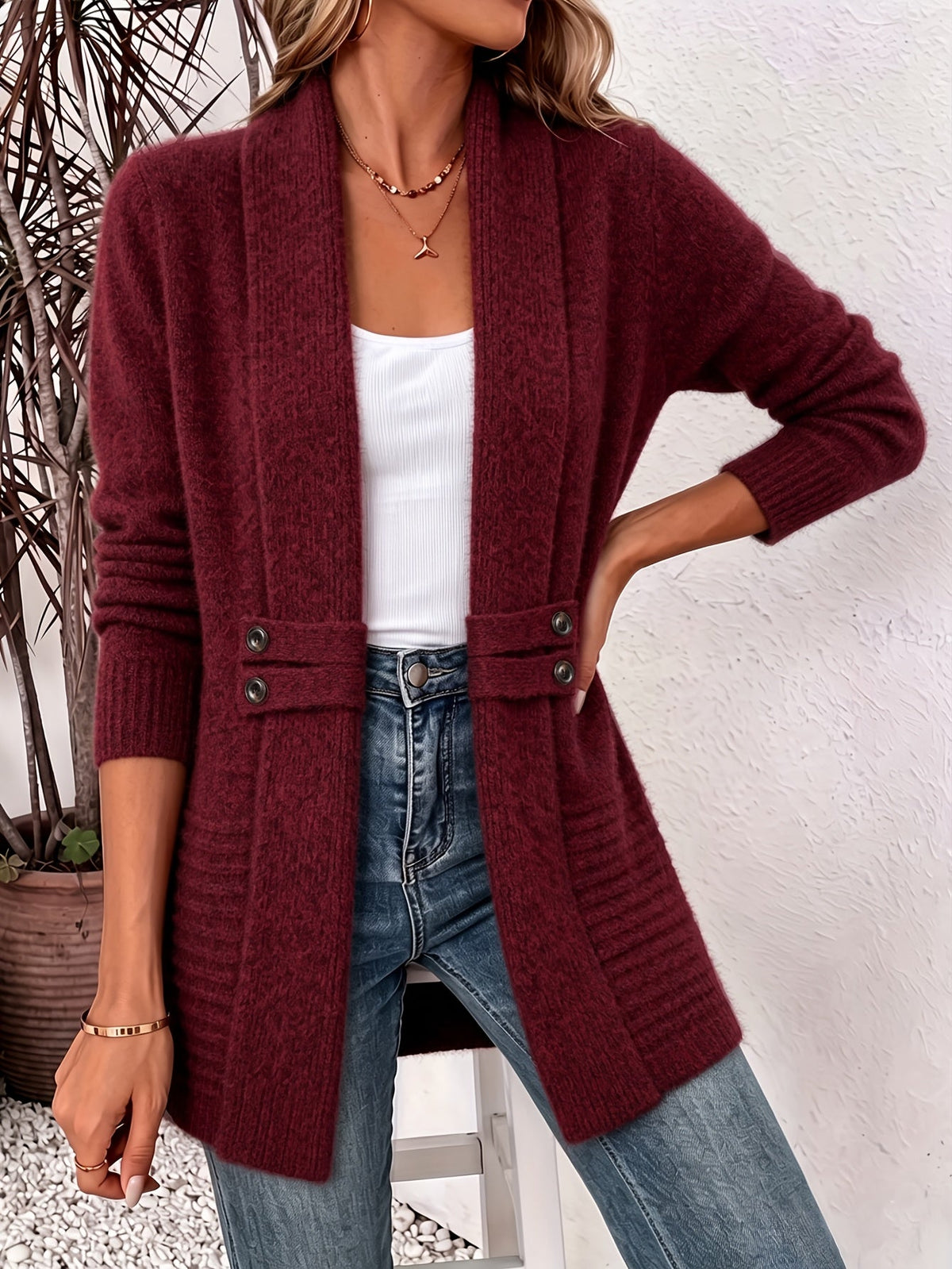 AUGUSTA | Tailored open front cardigan