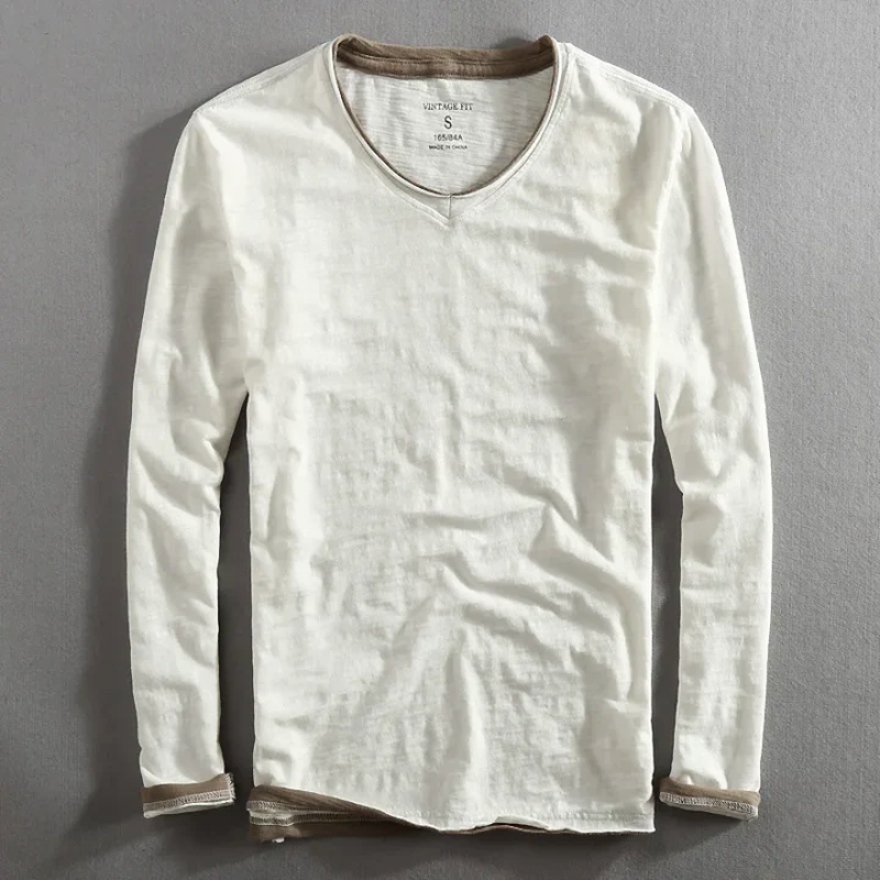 AMELIA | Long sleeve V-neck shirt