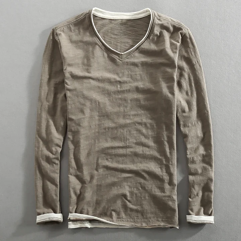 AMELIA | Long sleeve V-neck shirt