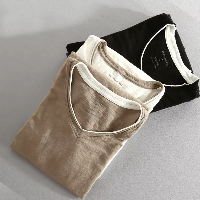 AMELIA | Long sleeve V-neck shirt