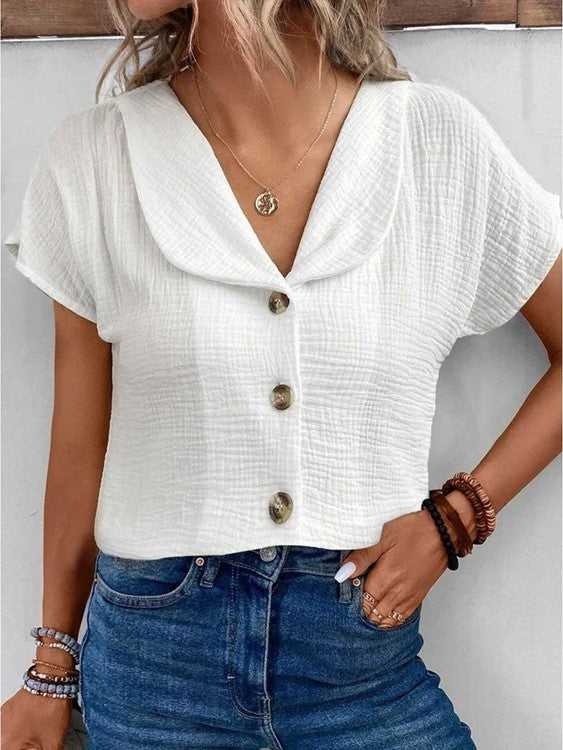 EILEEN | Short sleeve with a soft collar
