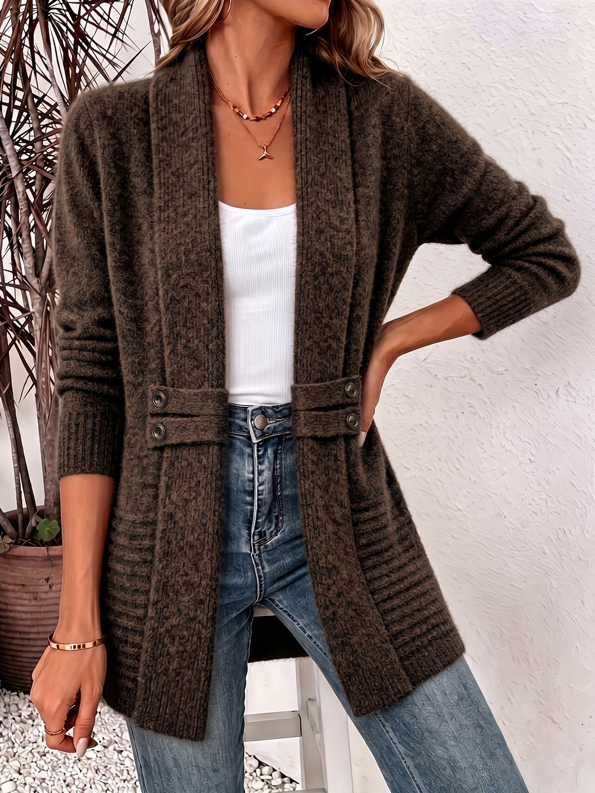 AUGUSTA | Tailored open front cardigan