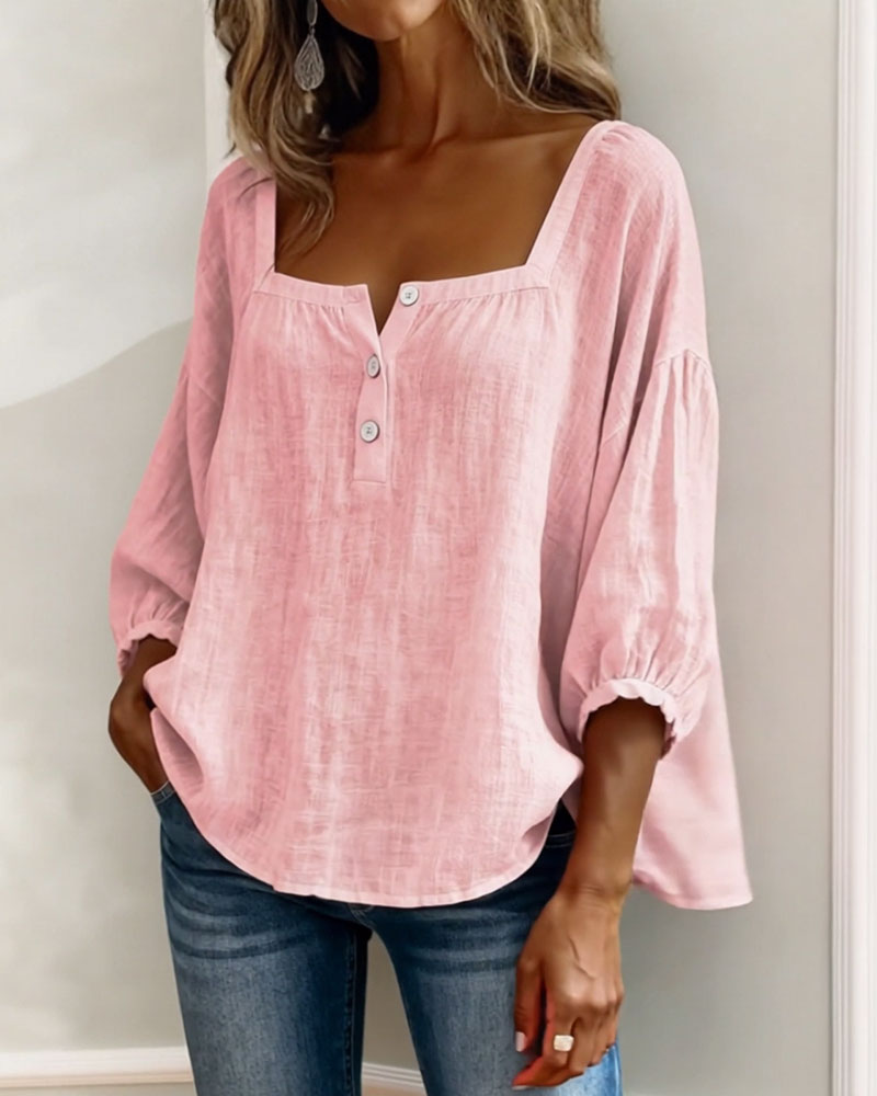 CAROLYN | Relaxed button front blouse
