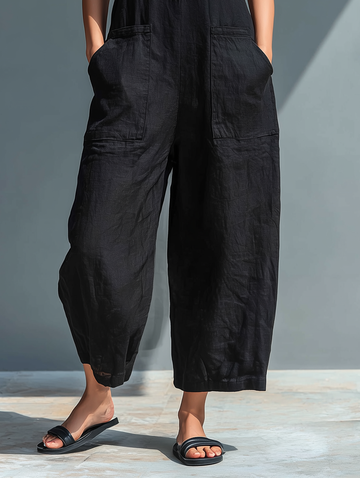 EILEEN | Sleeveless jumpsuit with a mandarin collar