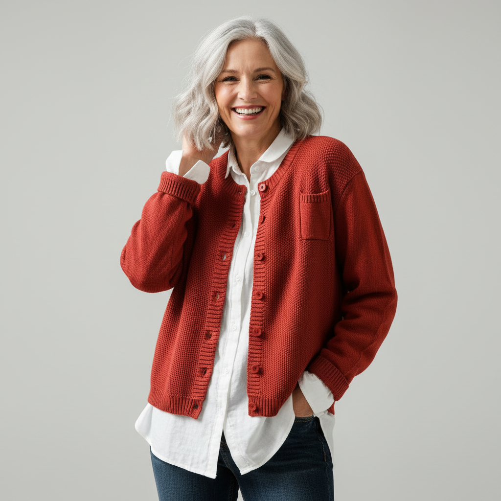 LORRAINE | Button cardigan with a chest pocket