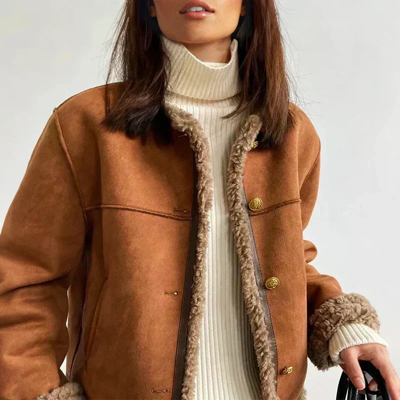 VIVIAN | Hip-length shearling jacket