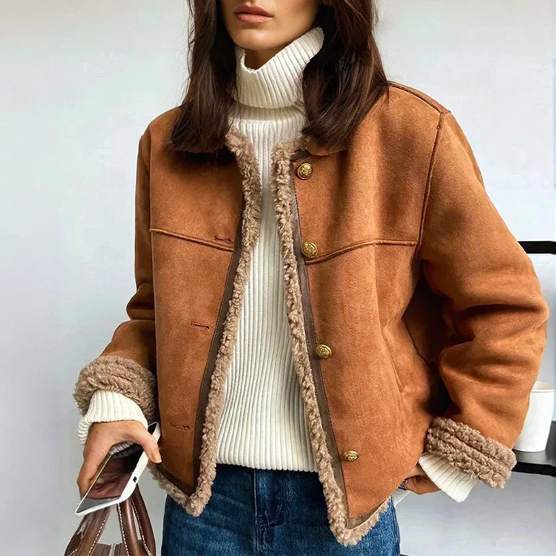 VIVIAN | Hip-length shearling jacket