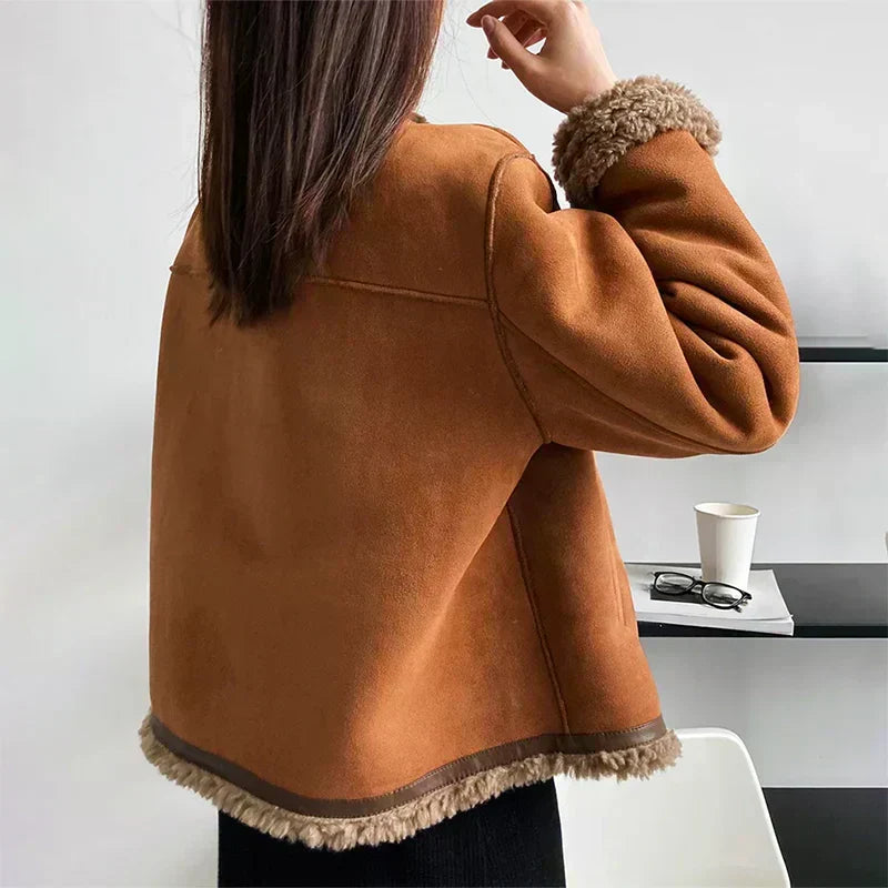 VIVIAN | Hip-length shearling jacket
