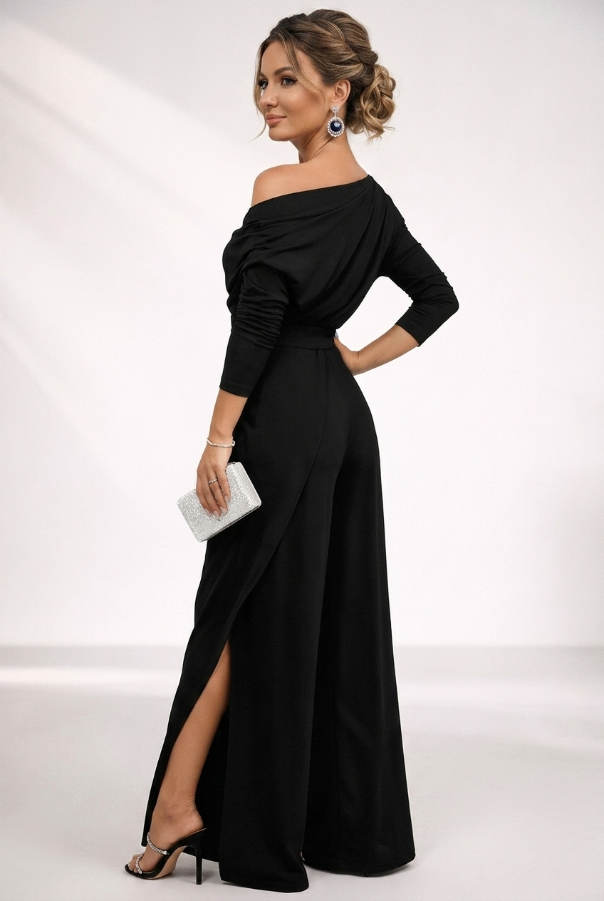 EILEEN | One-shoulder wide leg jumpsuit