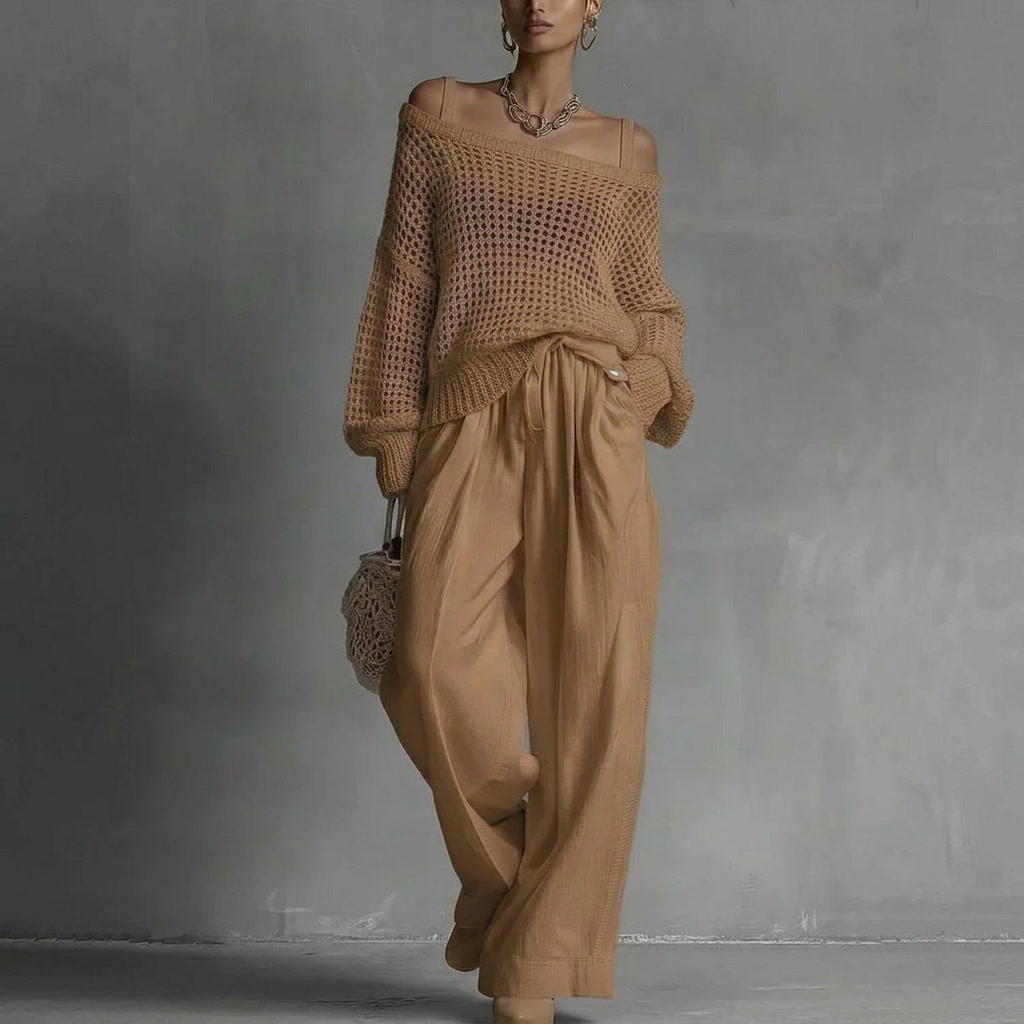 CLARA | Off-shoulder top with a high waistband