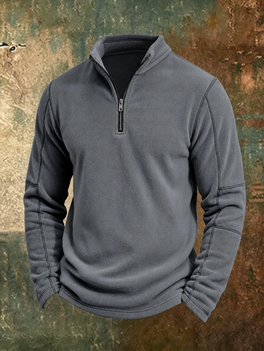 HARLAN | Half-zip pullover with stand collar