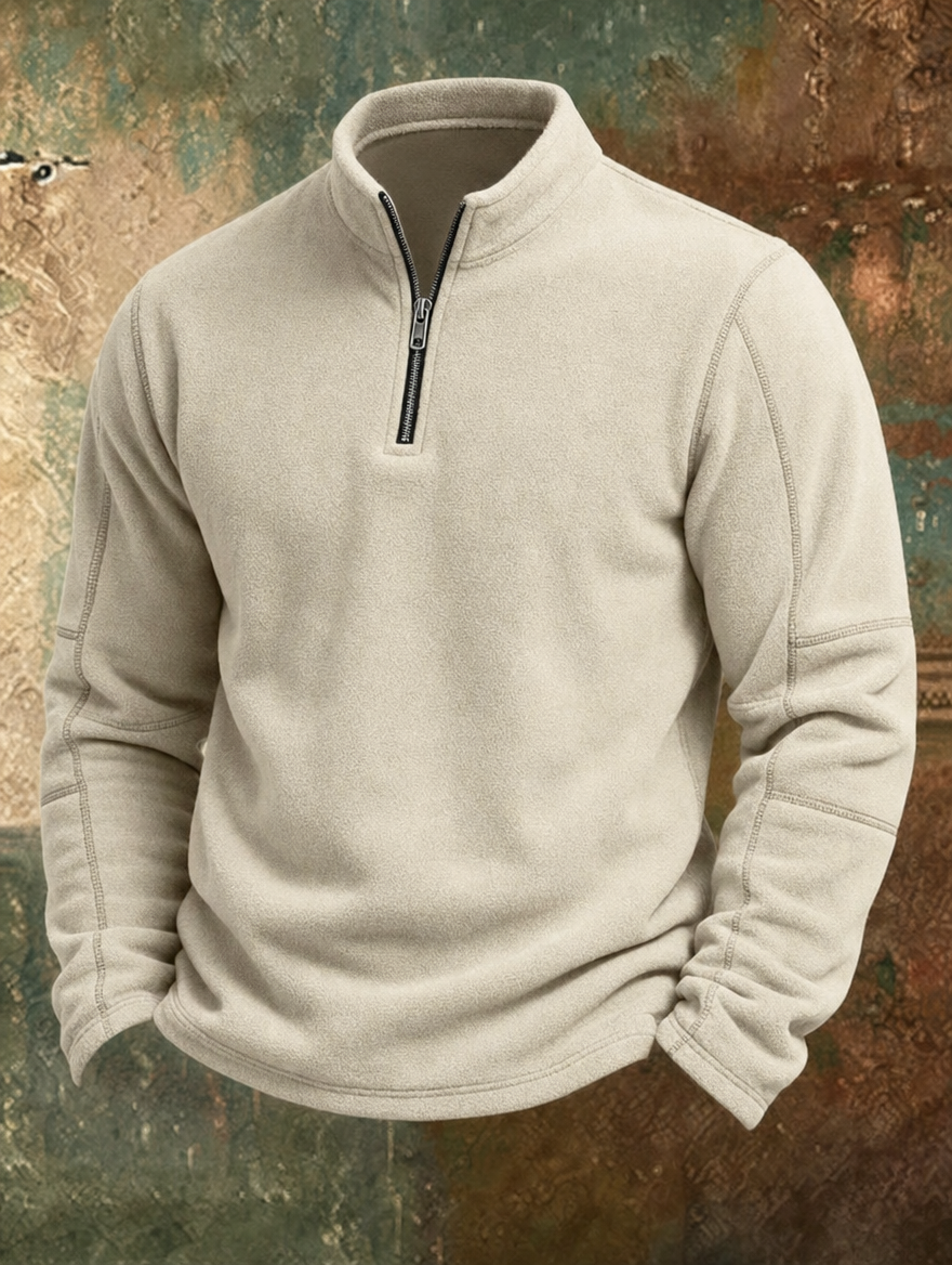 HARLAN | Half-zip pullover with stand collar