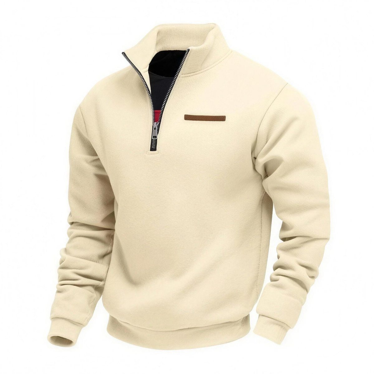 OTIS soft lined pullover in Beige