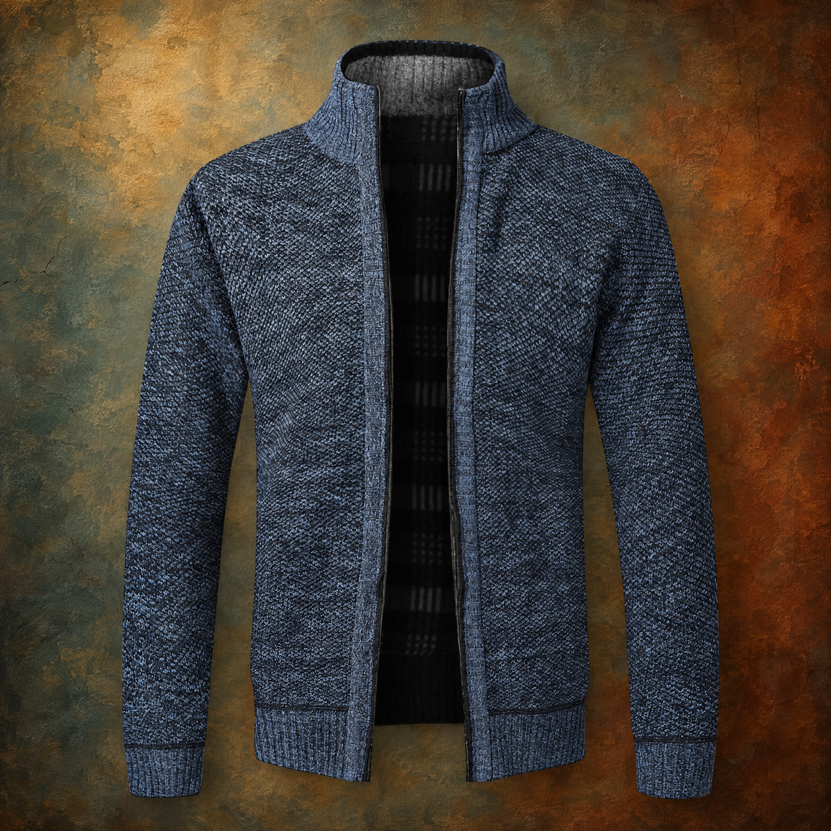 CONNOR full zip knit jacket with a warm lining