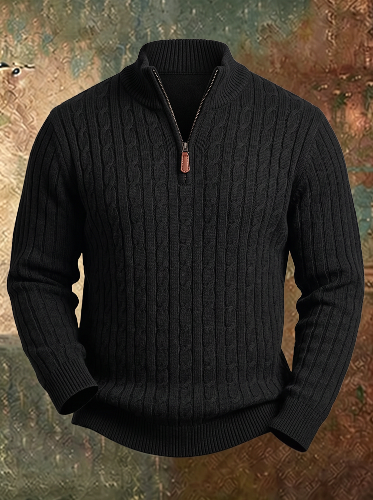MALACHY | Striped half-zip sweater