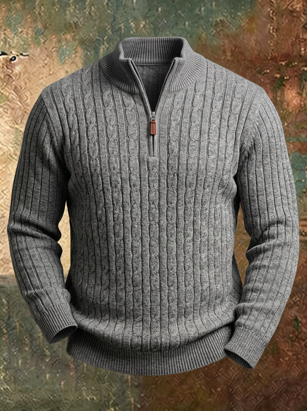 MALACHY | Striped half-zip sweater