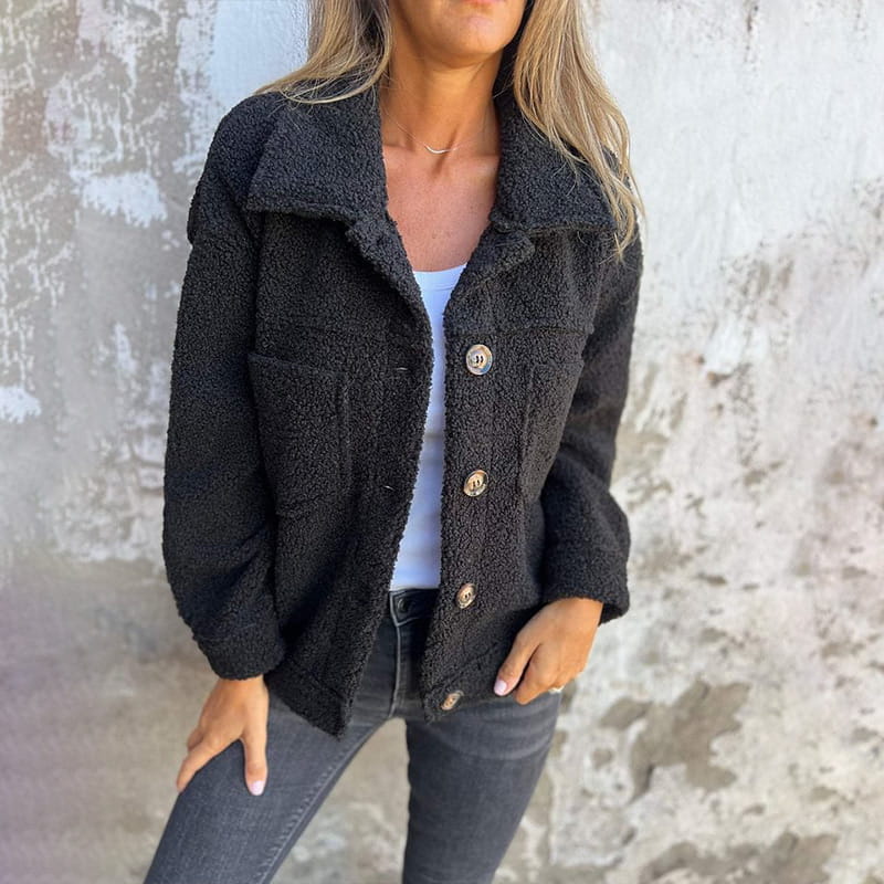 GEORGETTE | Plush jacket with patch pockets