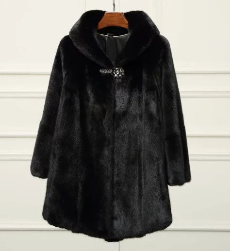 KAREN | Long faux fur coat