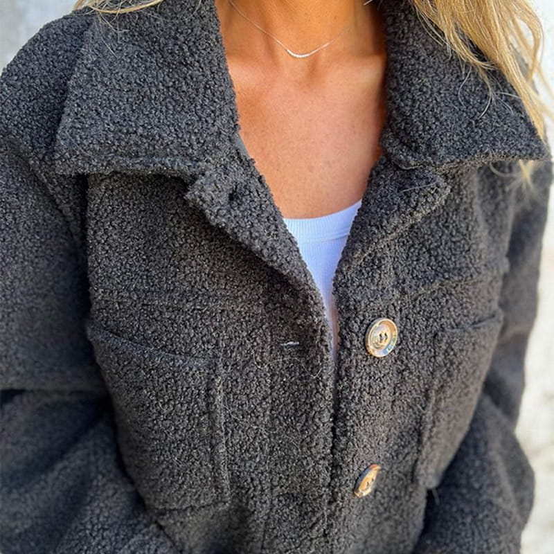GEORGETTE | Plush jacket with patch pockets