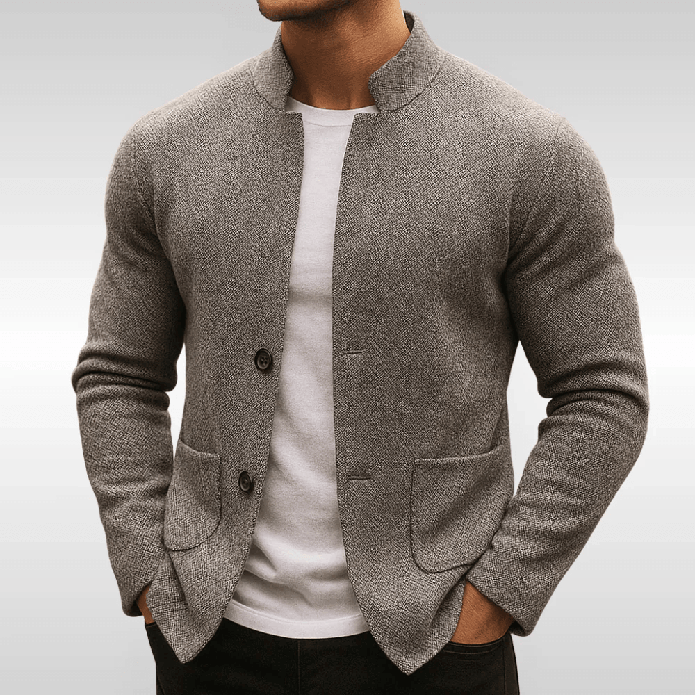 PRESTON | Knit blazer with a band collar