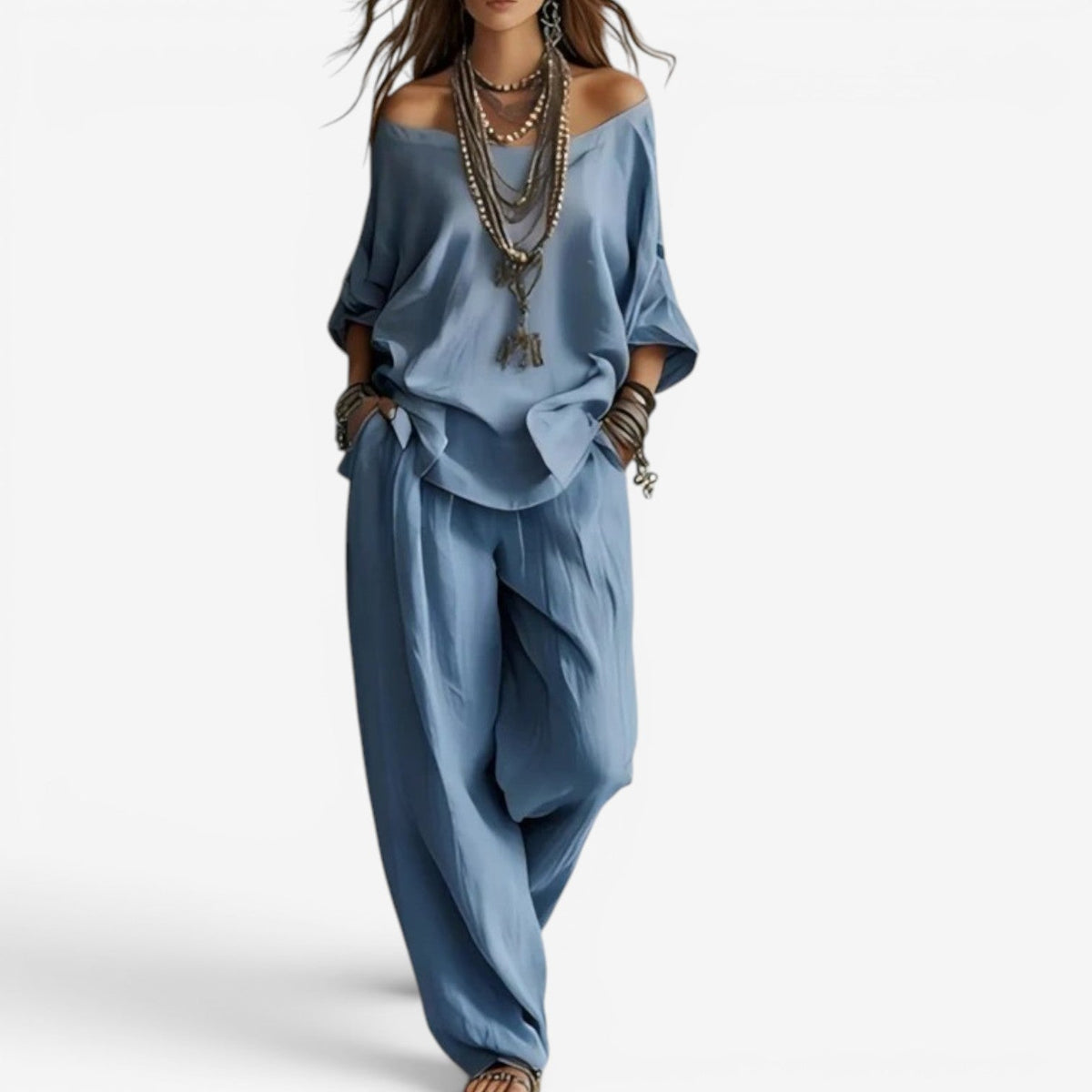 JUDITH | Oversized off-shoulder top and pants
