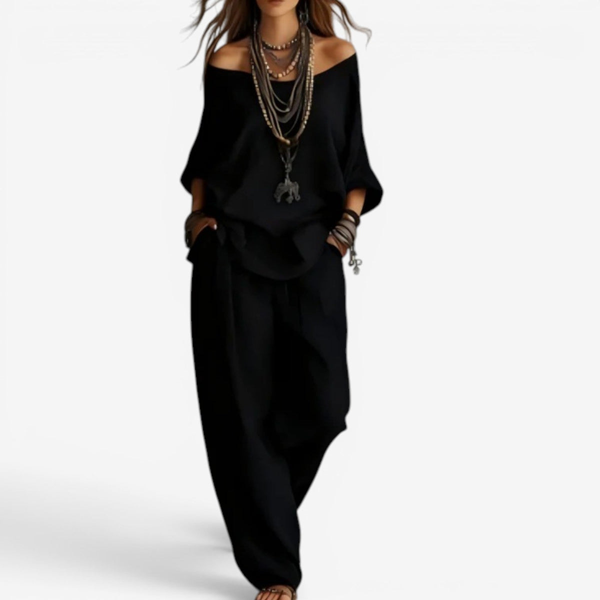 JUDITH | Oversized off-shoulder top and pants