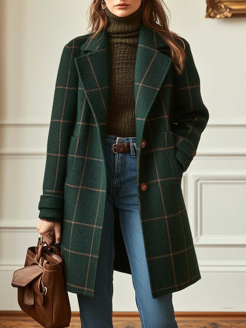 KAREN | Tailored plaid coat