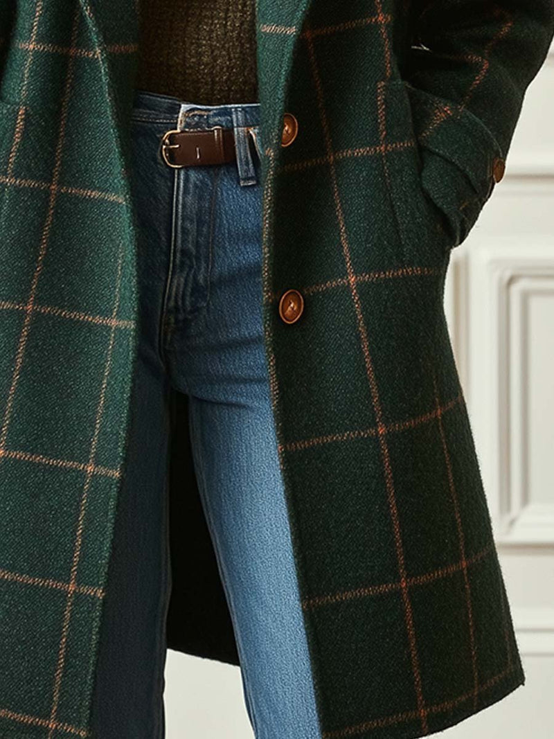 KAREN | Tailored plaid coat