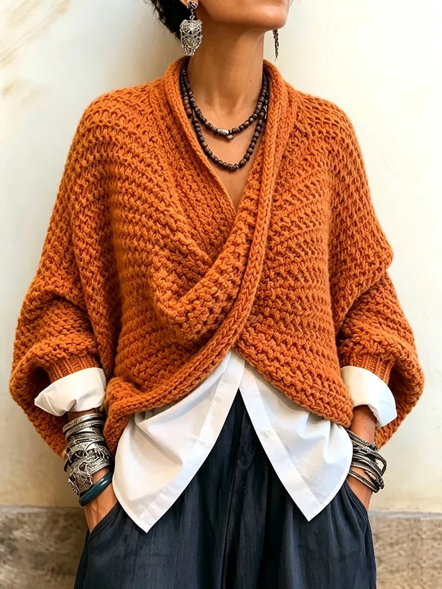 FAYE | Crossover batwing sweater